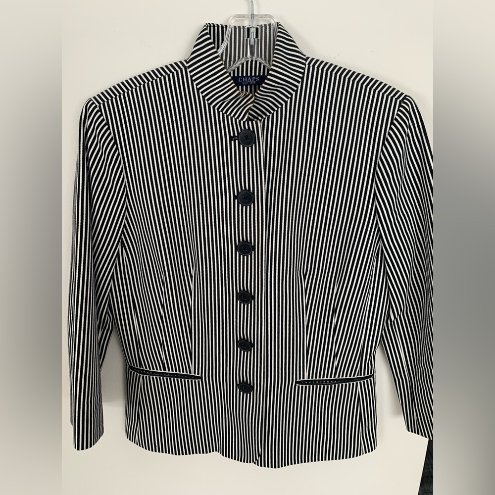 Black and White Striped Jacket